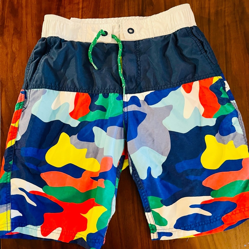 Boden Kids Swim Trunks - Multicolor Camo